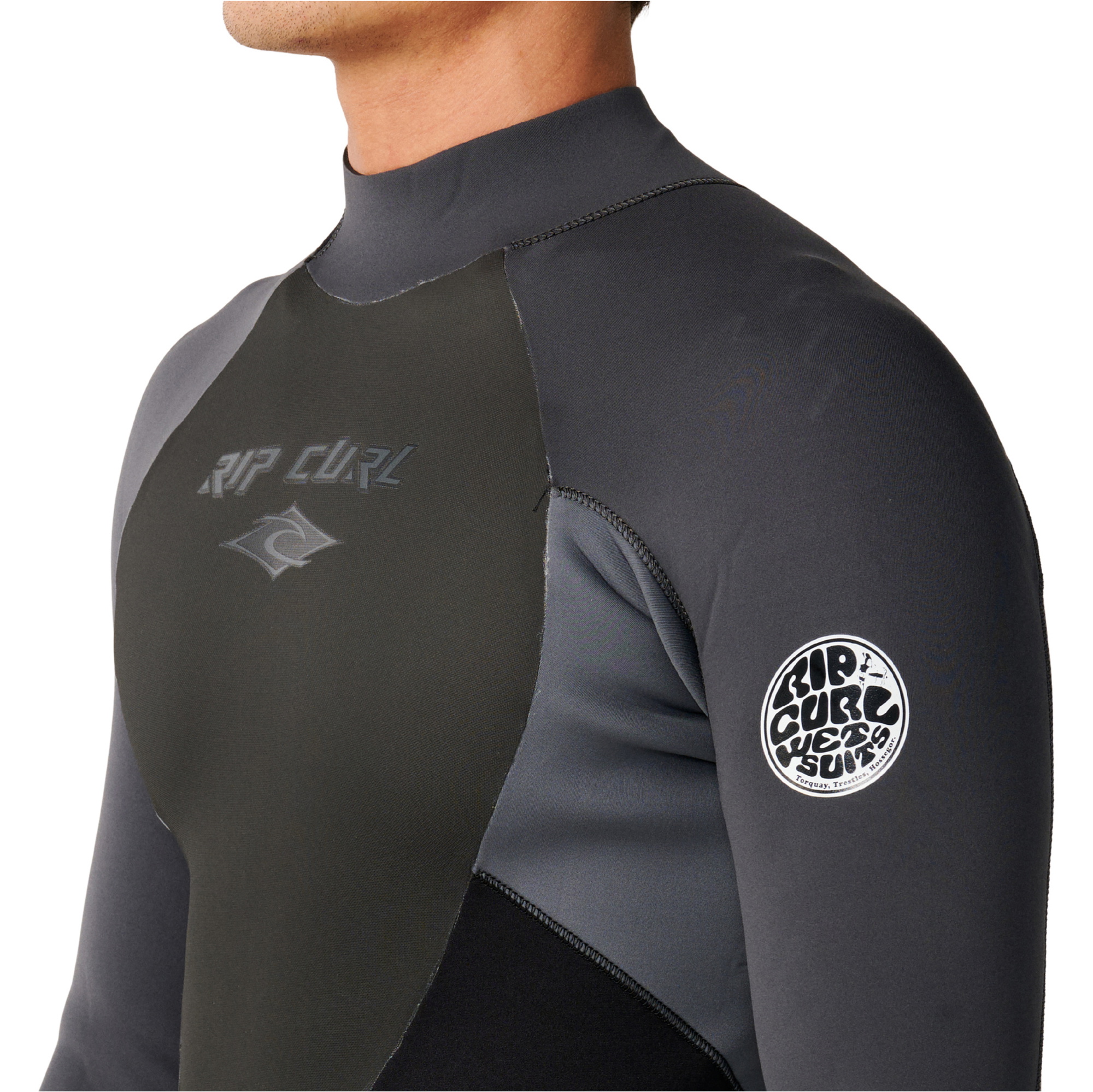 2026 Rip Curl M&auml;nner Omega 4/3mm R&uuml;ckenrei&szlig;verschluss Neoprenanzug 188MFS - Grey
